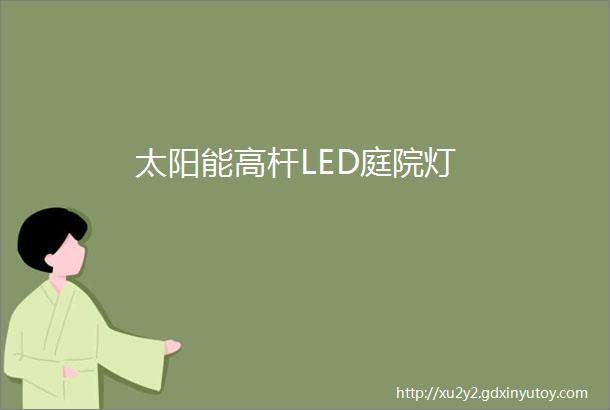 太阳能高杆LED庭院灯