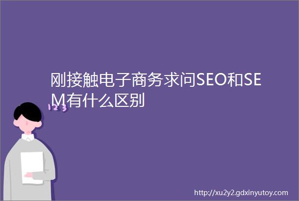 刚接触电子商务求问SEO和SEM有什么区别